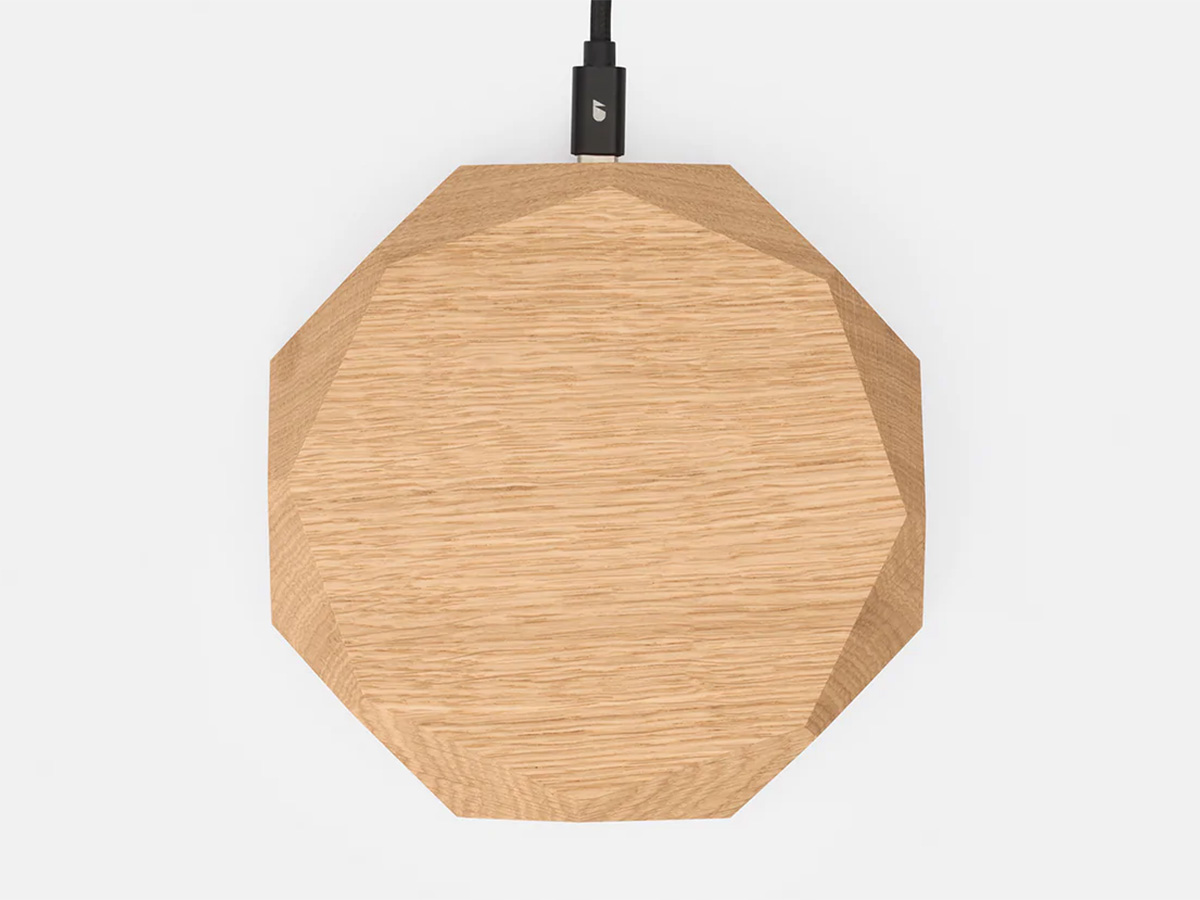 Oakywood Geometric Charging Pad Oak - Draadloze Oplader van Hout