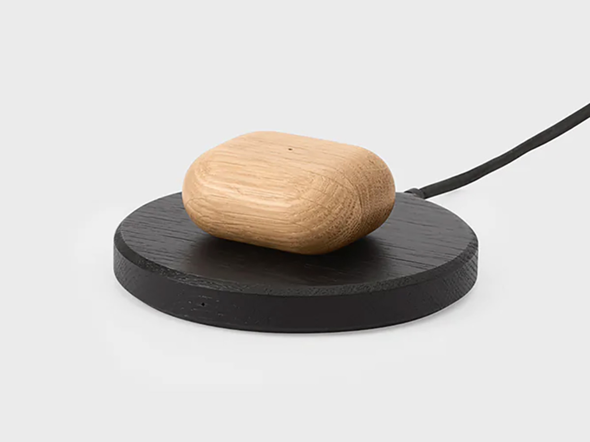 Oakywood Slim Charging Pad Black - Draadloze Oplader van Hout