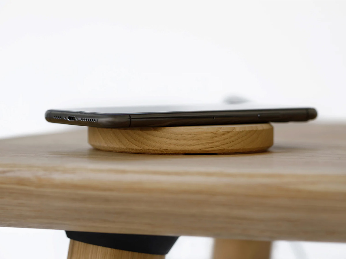 Oakywood Slim Charging Pad Oak - Draadloze Oplader van Hout