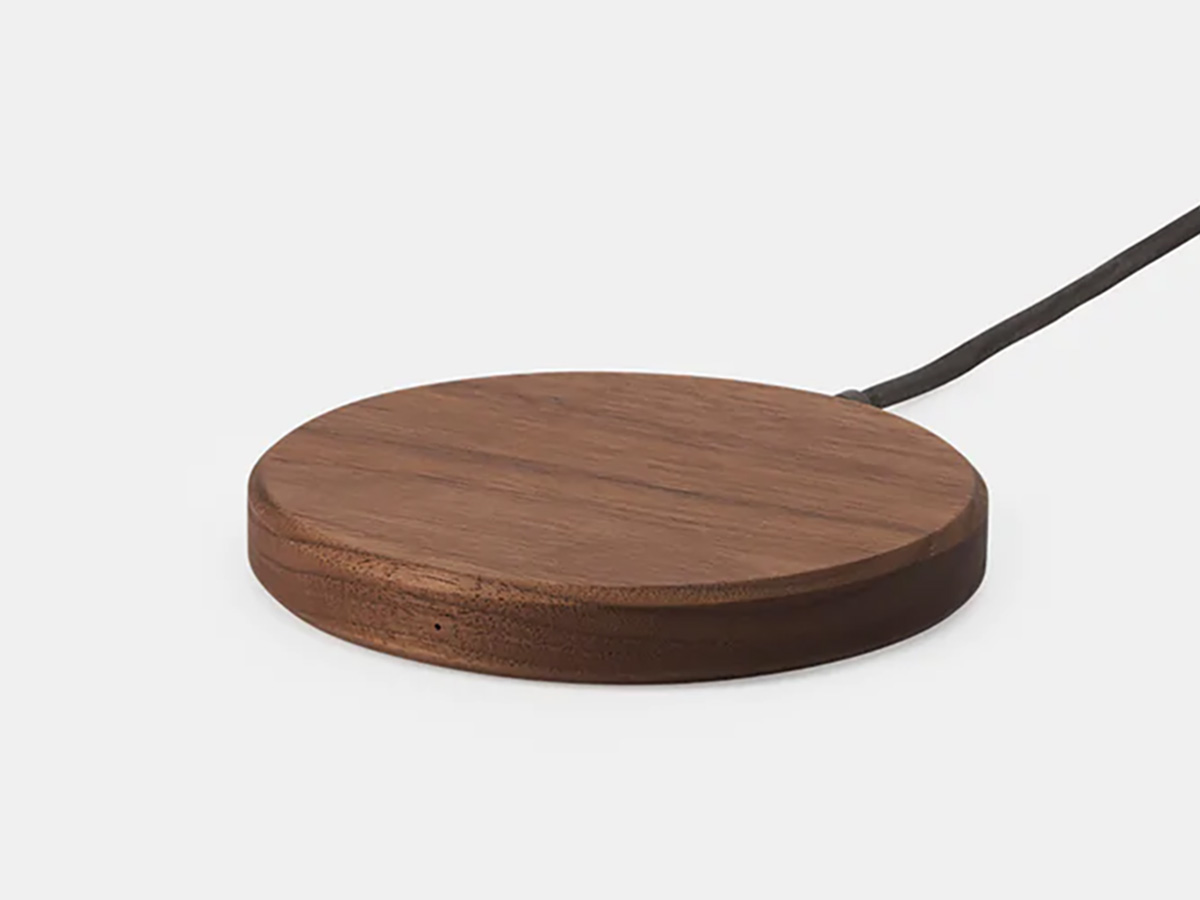 Oakywood Slim Charging Pad Walnut - Draadloze Oplader van Hout