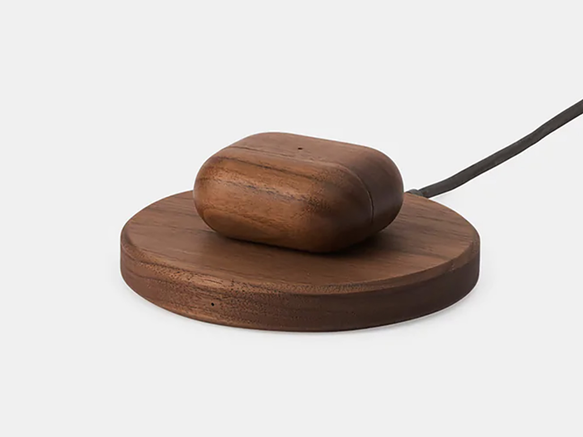 Oakywood Slim Charging Pad Walnut - Draadloze Oplader van Hout