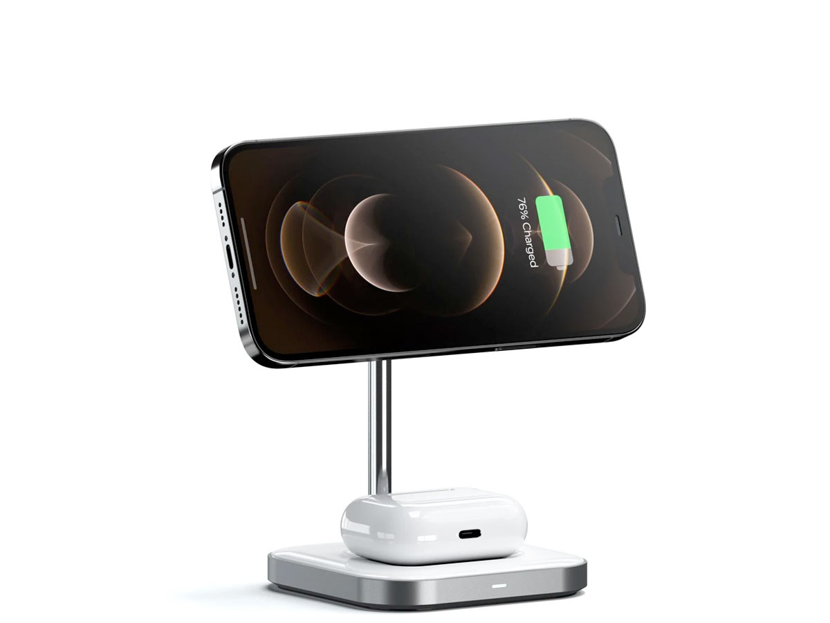 Satechi Aluminum 2-in-1 Magnetic Wireless Charging Stand