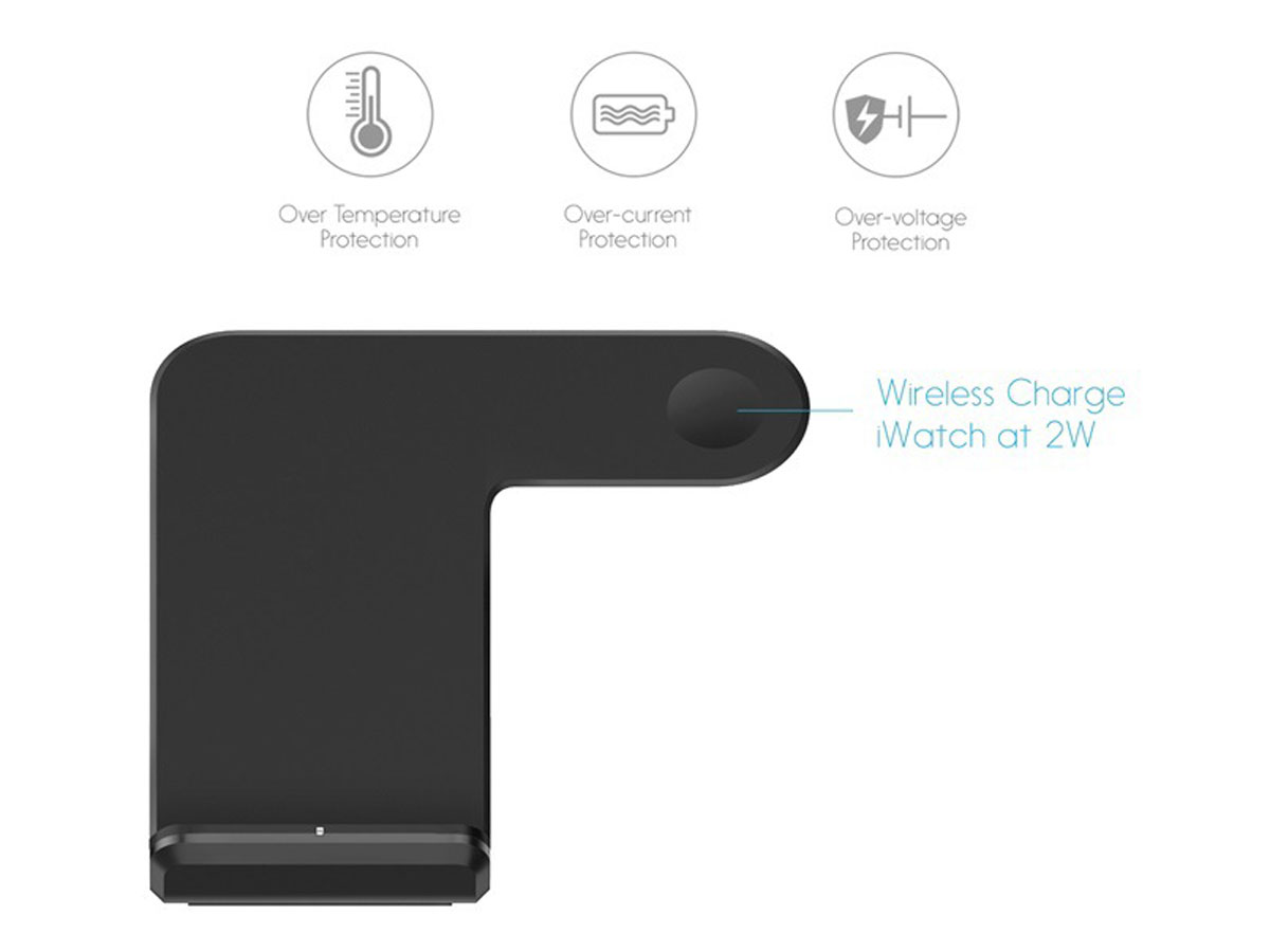 Sdesign 2in1 Wireless Charging Stand - Draadloze Oplader Qi