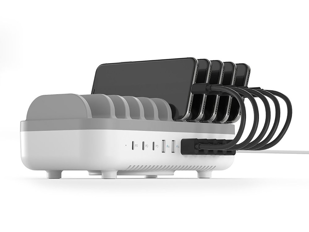 Just in Case 10-port Charging Docking Station Wit - Oplader voor 10 Devices