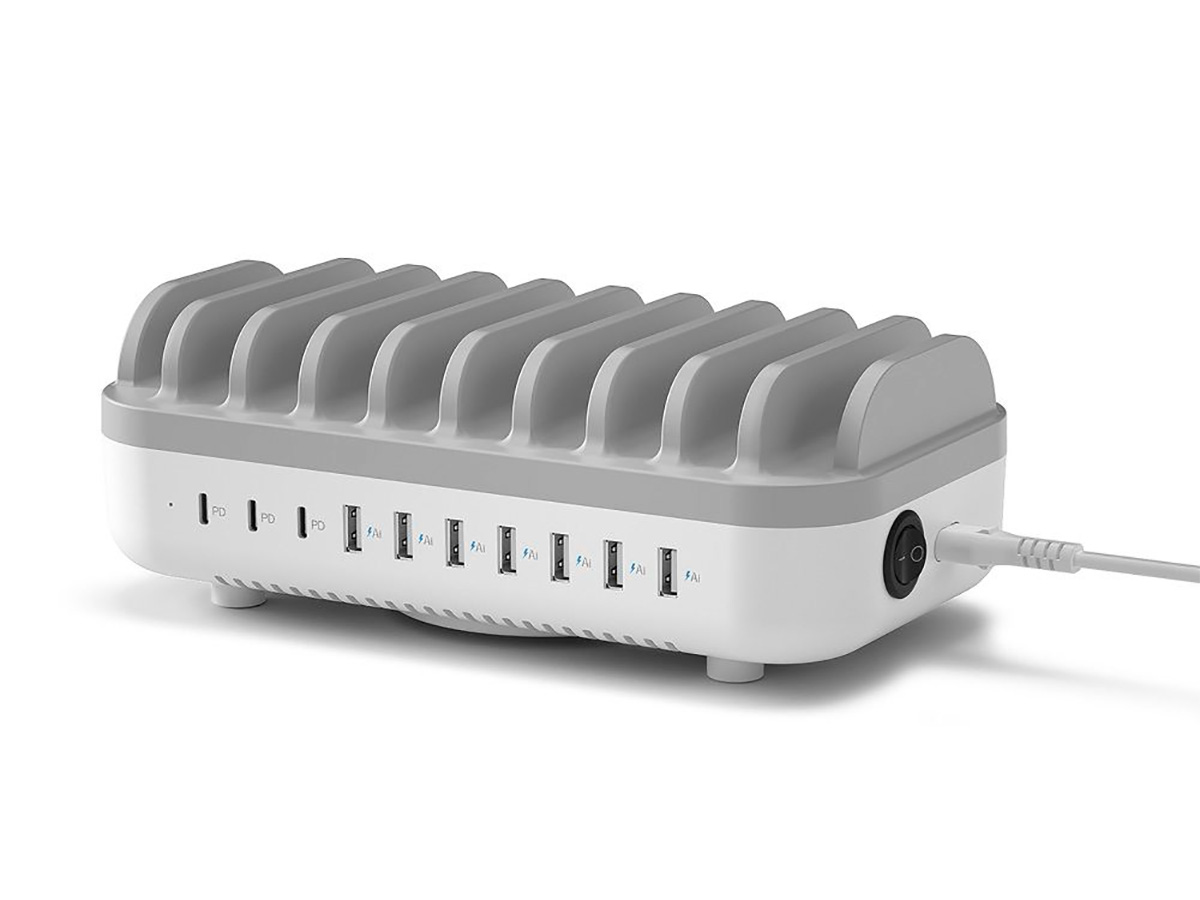 Just in Case 10-port Charging Docking Station Wit - Oplader voor 10 Devices