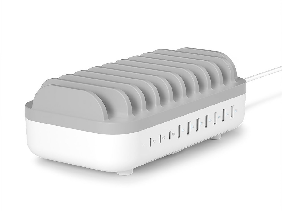 Just in Case 10-port Charging Docking Station Wit - Oplader voor 10 Devices