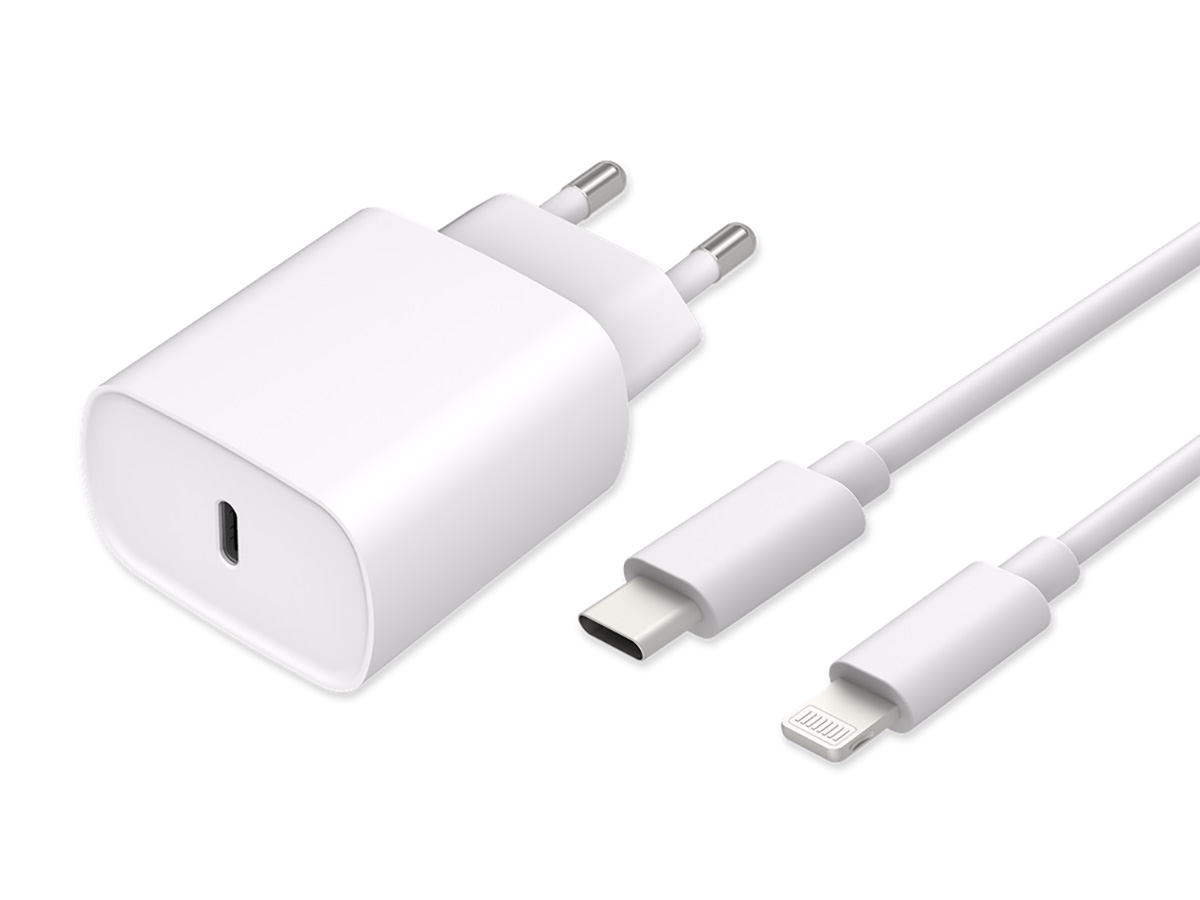 Just in Case Essential USB-C PD 20W Oplader + 150cm Lightning Kabel