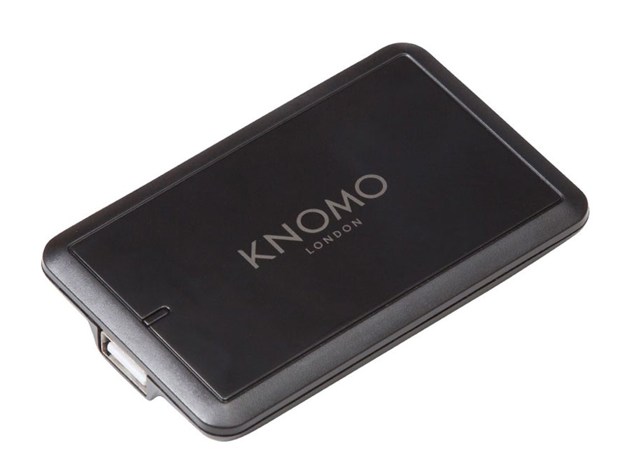 Knomo Opvouwbare Reislader USB Oplader met Leren Tasje