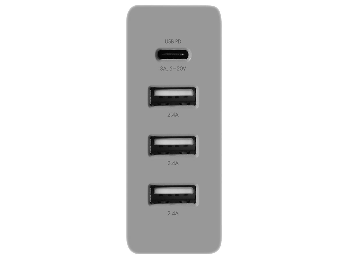 MacAlly 4-poort Snellader voor USB-A en USB-C (7.2A)