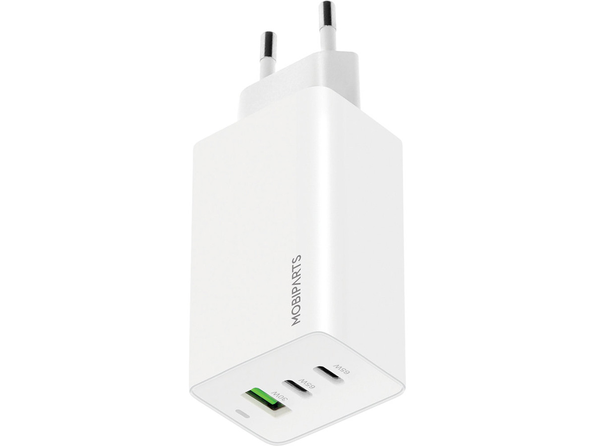 Mobiparts 65W GaN Wall Charger - Oplader met 2 x USB-C/1x USB-A