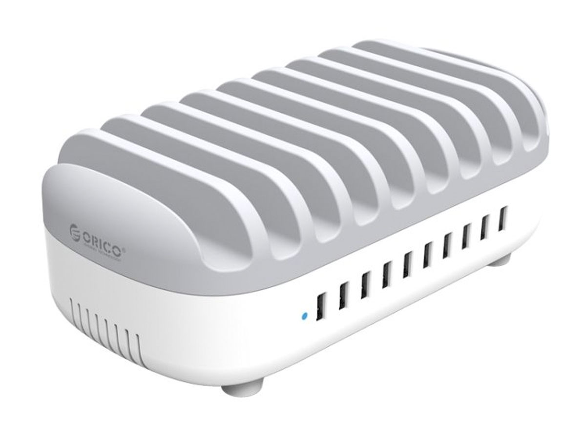 Orico 10-port Charging Docking Station Wit - Oplader voor 10 Devices