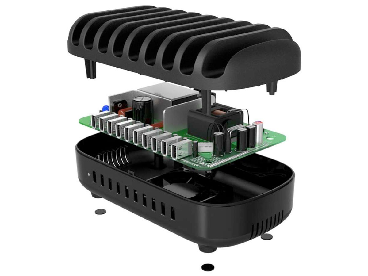 Orico 10-port Charging Docking Station Zwart - Oplader voor 10 Devices