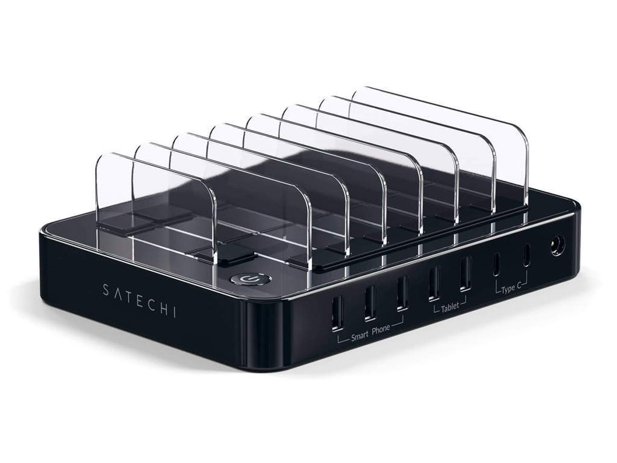 Satechi Charge Dock USB-C Zwart - Oplader voor 7 Apparaten