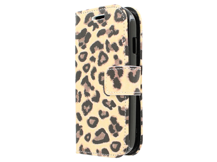 Leopard Book Case Hoesje voor Samsung Galaxy Ace Style