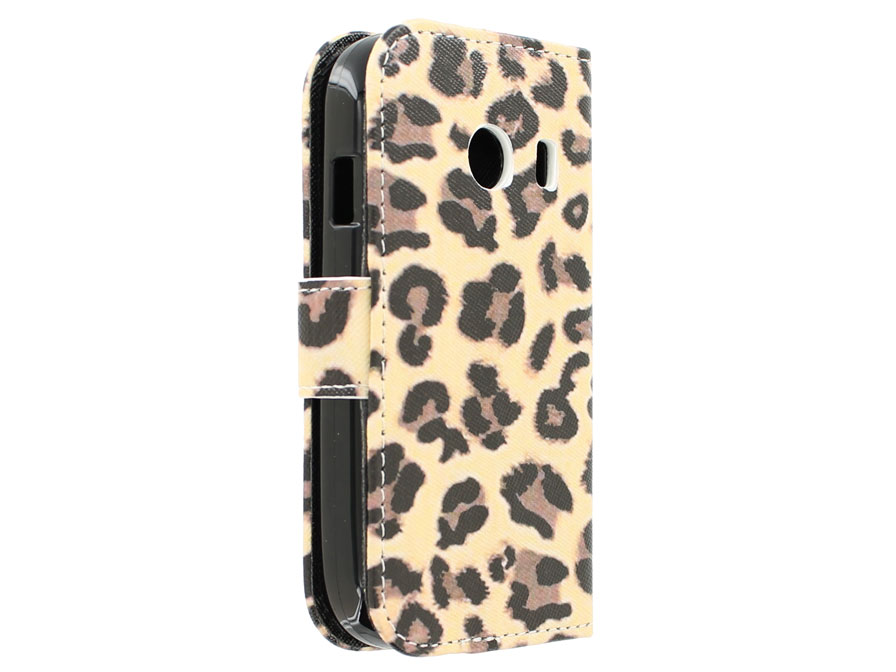 Leopard Book Case Hoesje voor Samsung Galaxy Ace Style