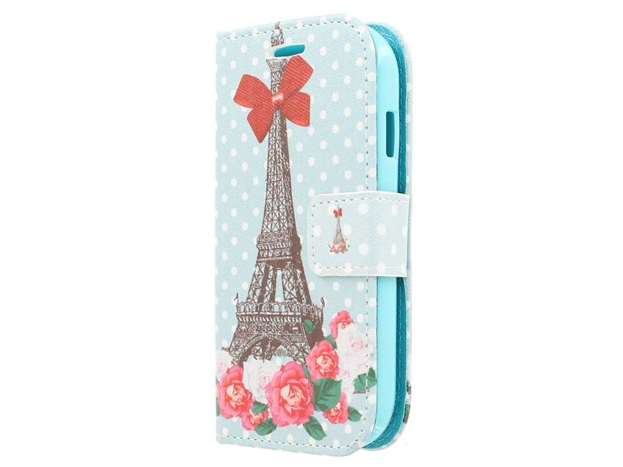 Sweet Paris Book Case - Samsung Galaxy Ace Style hoesje