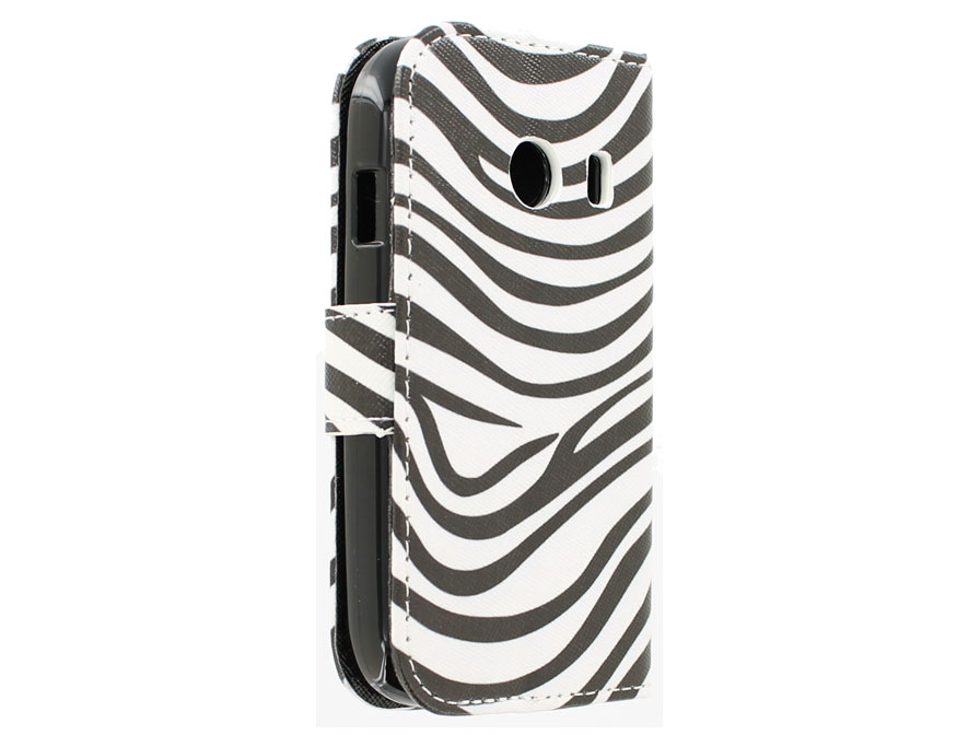 Zebra Book Case Hoesje voor Samsung Galaxy Ace Style