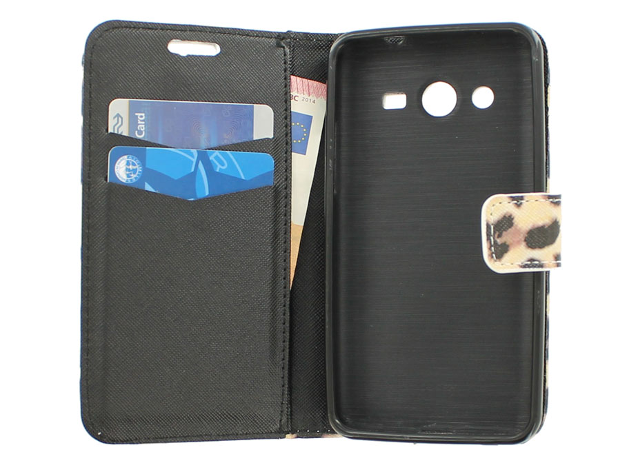 Leopard Book Case - Samsung Galaxy Core 2 hoesje