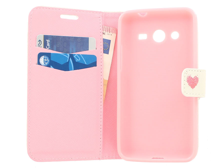 Love Sideflip Wallet Case Hoesje voor Samsung Galaxy Core 2