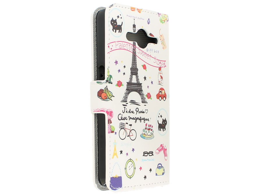Samsung Galaxy Core 2 Wallet Case Hoesje - J'adore Paris
