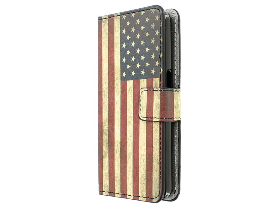 Samsung Galaxy Core 2 Wallet Case Hoesje - Vintage US Flag