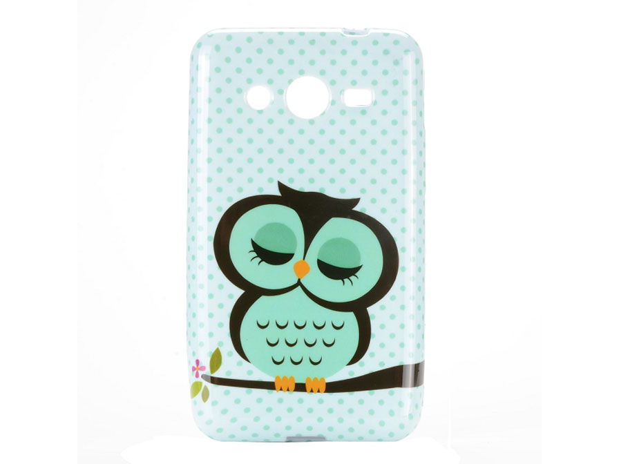 Sleepy Owl Skin Case - Hoesje voor Samsung Galaxy Core 2