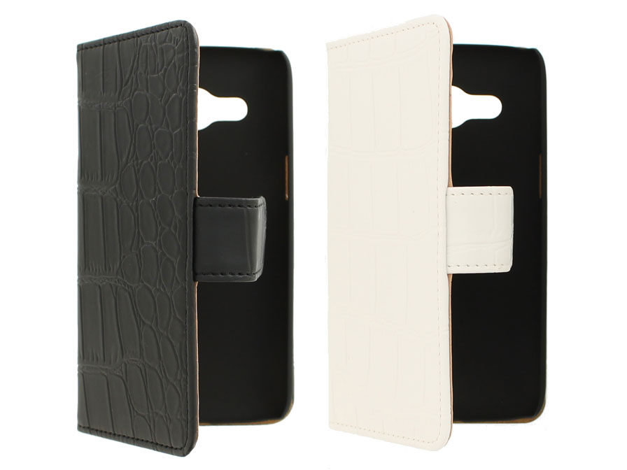 Croco Book Case Hoesje voor Samsung Galaxy Core 4G