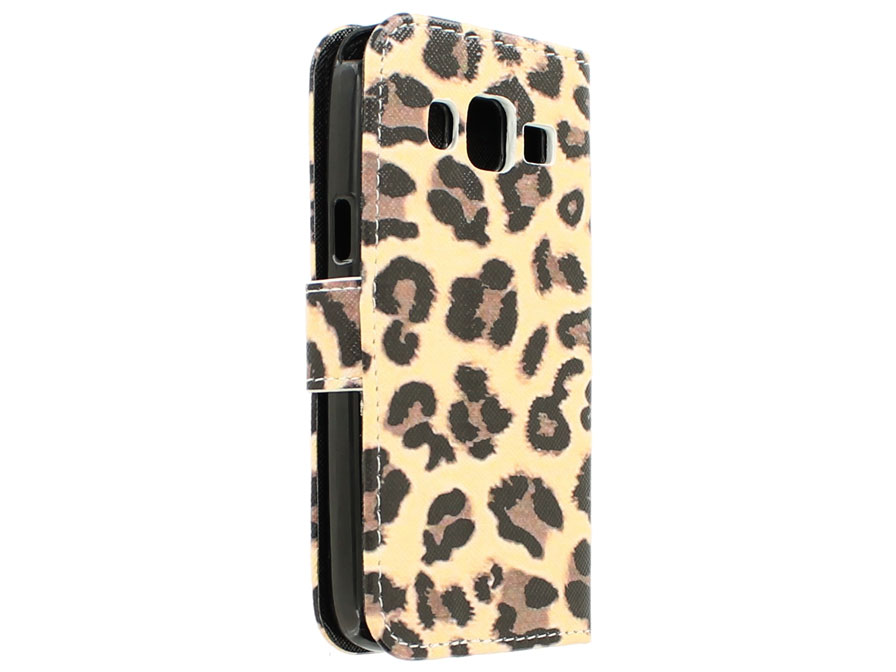 Leopard Book Case - Samsung Galaxy Core 4G hoesje