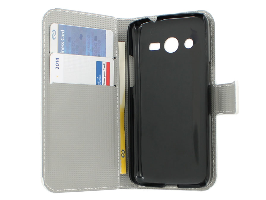 Samsung Galaxy Core 4G Wallet Case Hoesje - Zebra print