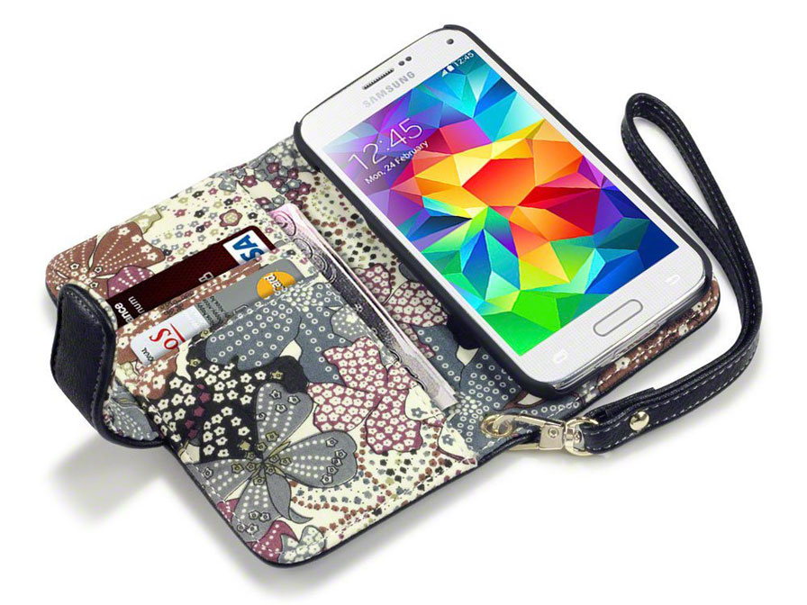 CaseBoutique Lily Wallet Case - Hoesje voor Samsung Galaxy S5 Mini