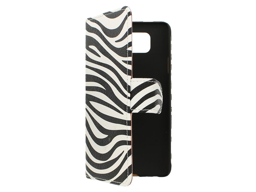 Zebra Bookcase - Samsung Galaxy Alpha Hoesje