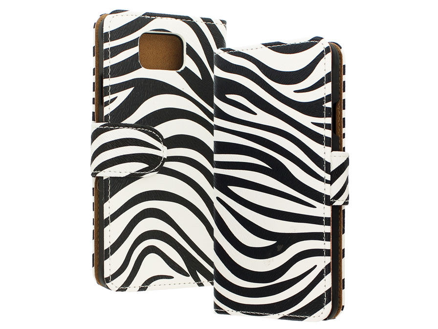 Zebra Bookcase - Samsung Galaxy Alpha Hoesje