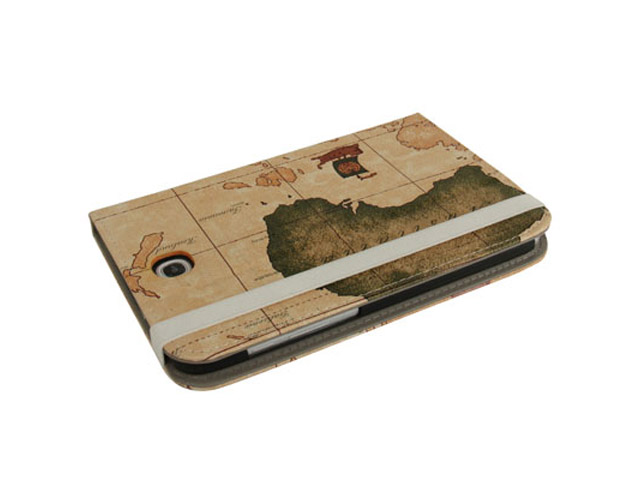 Antique World Stand Case Hoes Cover voor Samsung Galaxy Note 8.0