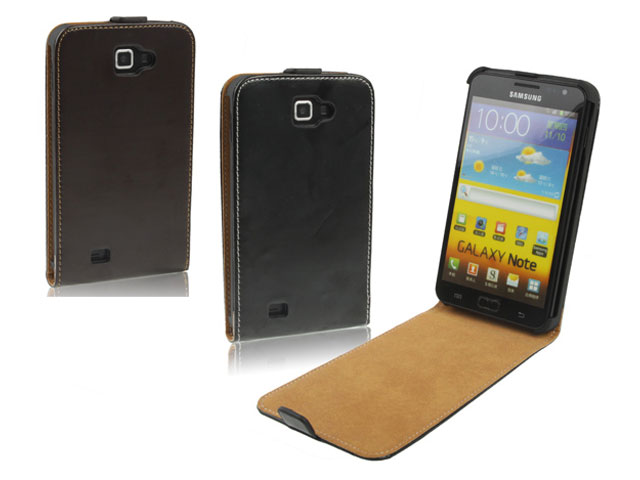 Classic Slim Flip Case - Samsung Galaxy Note 1 Hoesje