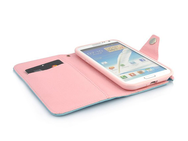 Pastel Series Sideflip Case voor Samsung Galaxy Note 2 (N7100)