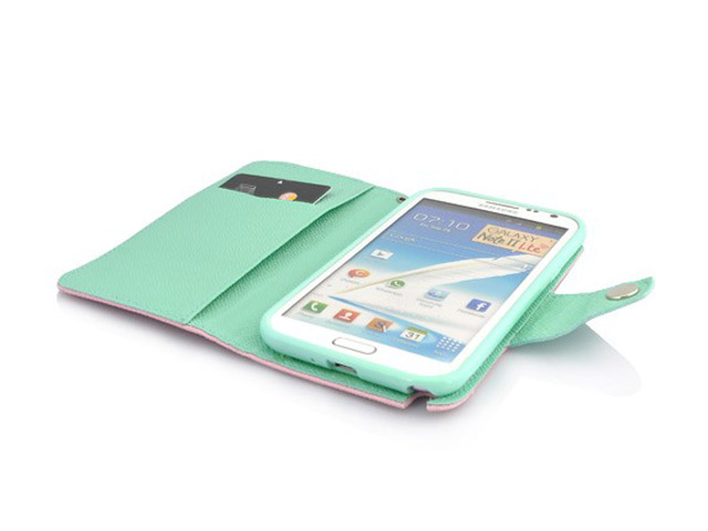 Pastel Series Sideflip Case voor Samsung Galaxy Note 2 (N7100)