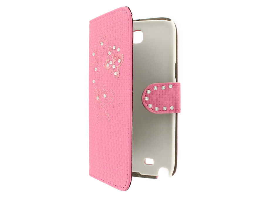 Sweet Butterflies Sideflip Case Hoesje voor Samsung Galaxy Note 2