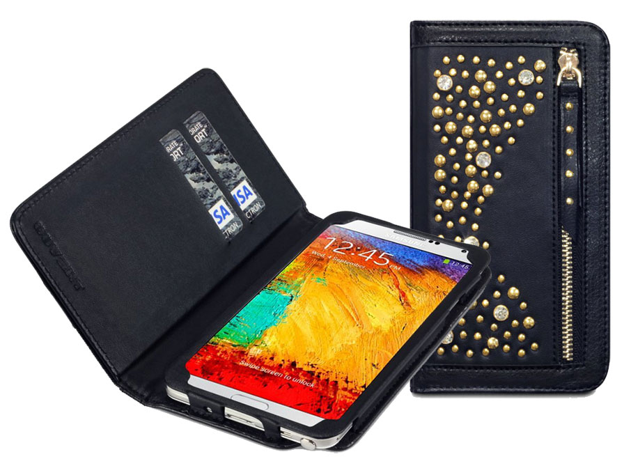 Vervelend inflatie Nadenkend Covert Stardust Studded Wallet Case Hoesje Samsung Galaxy Note 3