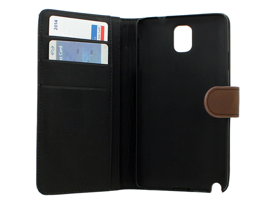 Vintage Leather Wallet Case - Samsung Galaxy Note 3 hoesje