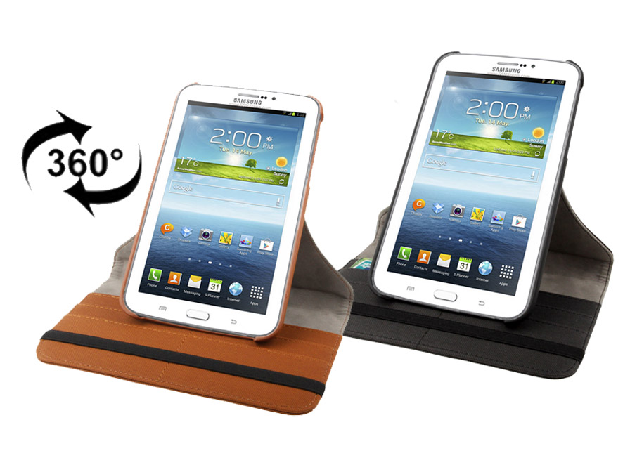 Canvas Swivel Case - Samsung Galaxy Tab 3 7.0 Hoesje
