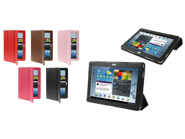 Trifold Kunstleren Case Samsung Galaxy Tab 2 10.1 (P5100/P5110)