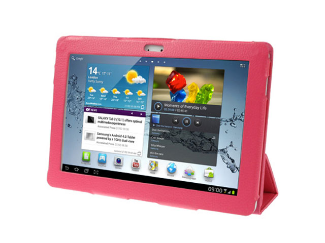 Trifold Kunstleren Case Samsung Galaxy Tab 2 10.1 (P5100/P5110)