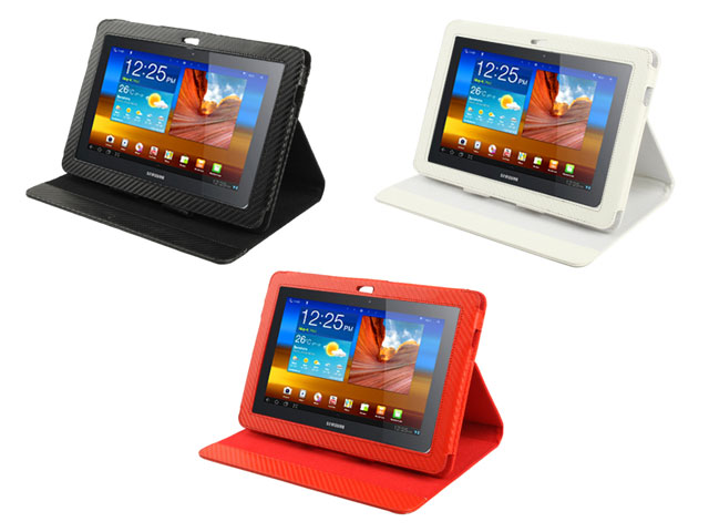 Carbon Cinema Stand Case Hoes Samsung Galaxy Tab 10.1 P7500