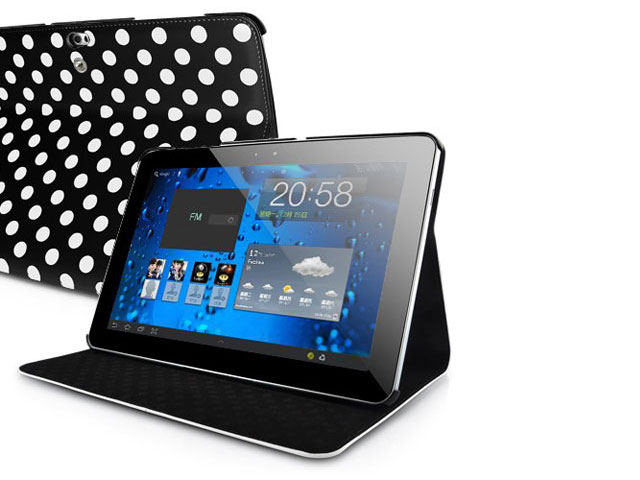 Polka Dot Cinema Stand Case voor Samsung Galaxy Tab 10.1