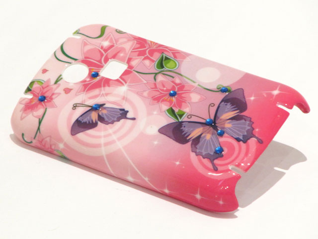 Crystals Sweet Butterflies Case Samsung Chat335 S3350