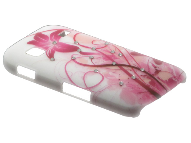 Crystals ''Pink Floral'' Case Samsung Galaxy Gio (S5660)