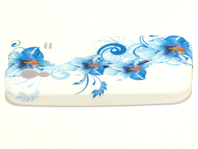 Blue Flowers TPU Case Hoesje Samsung Galaxy Ace S5830