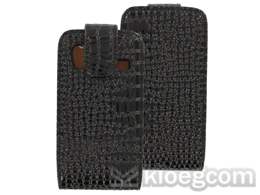 Luxury Croco Flip Case voor Samsung Galaxy Ace