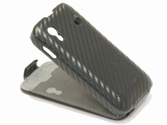 Carbon Slimline Leather Case Samsung Galaxy Ace S5830