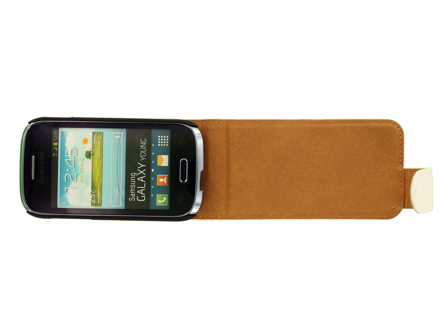 Croco Flip Case - Samsung Galaxy Young S6310 Hoesje
